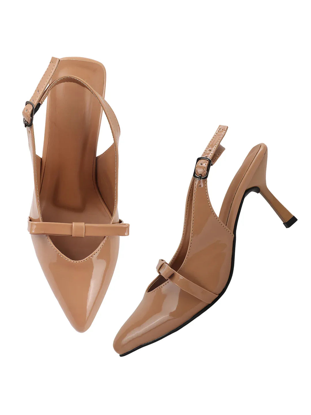 Classic Slingback Heels with Bow Detail