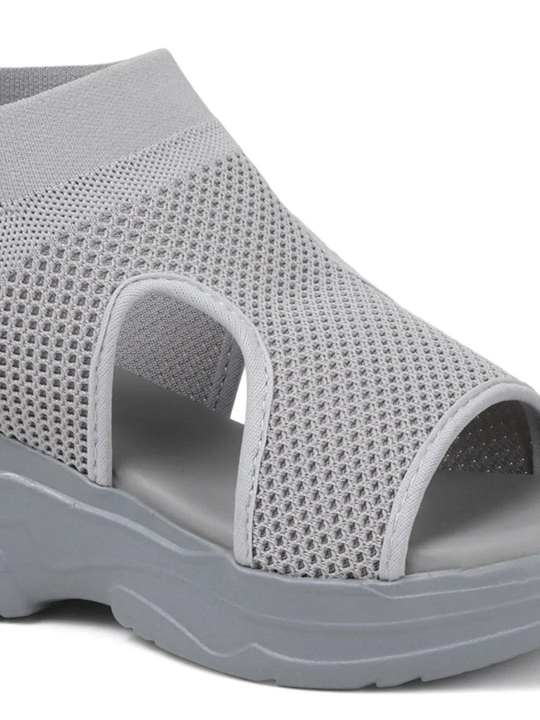Sock-Style Breathable Platform Sandals