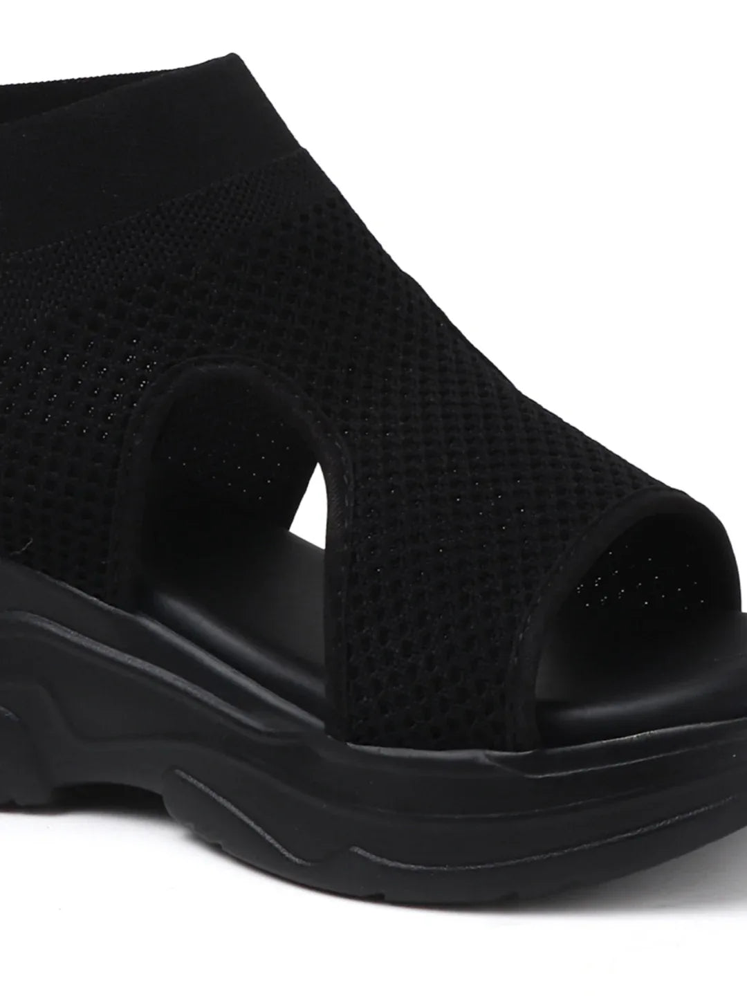 Sock-Style Breathable Platform Sandals