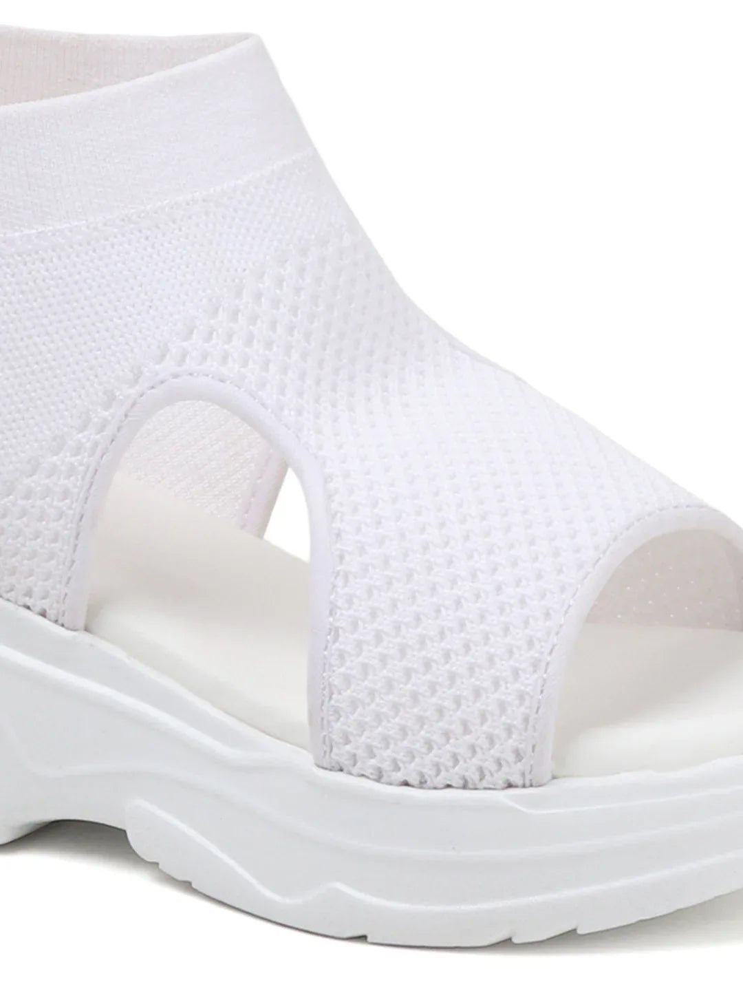 Sock-Style Breathable Platform Sandals