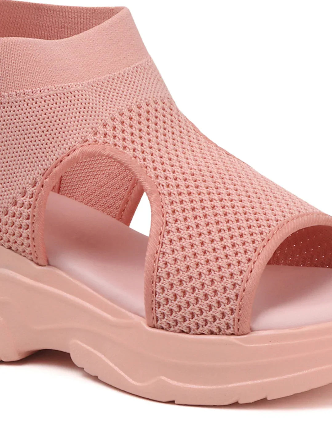 Sock-Style Breathable Platform Sandals
