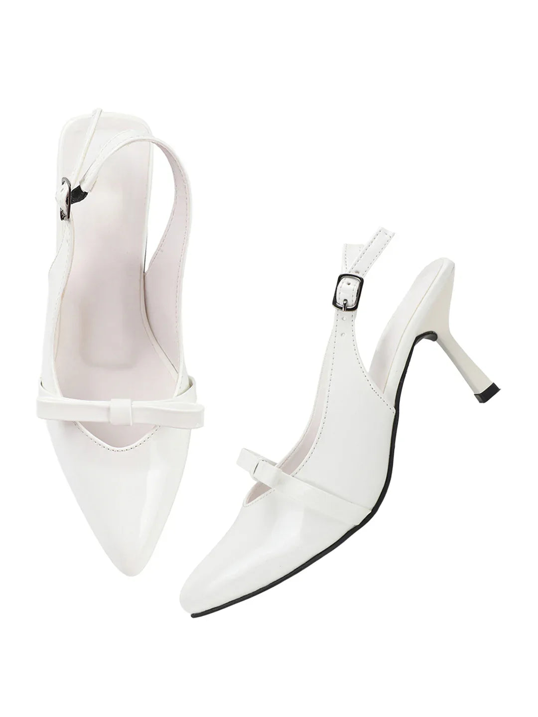 Classic Slingback Heels with Bow Detail