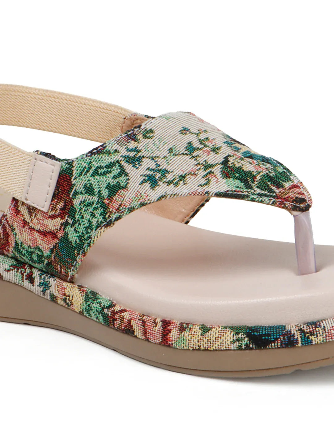 Casual Floral Strap Flat Sandals
